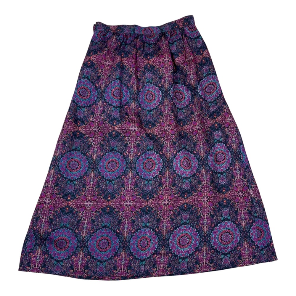 Vintage Balakier's Multicolor Paisley Pleated Skirt Women 10 (28" Waist) Wool - Picture 2 of 6